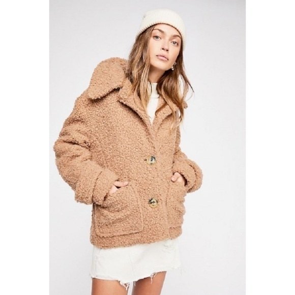 🌟  FREE PEOPLE SO SOFT COZY TEDDY PEACOAT NWT 🌟 - Picture 7 of 14